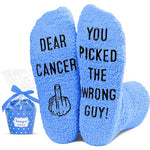 Unisex Fuzzy Socks, Inspirational Socks, Breast Cancer Awareness Socks, Chemo Socks, Inspirational Gifts for Men Women, Breast Cancer Awareness Gifts