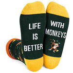 Versatile Monkey Gifts, Unisex Monkey Socks for Women and Men, All-occasion Monkey Gifts Animal Socks