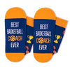 Best Coach Gifts, Unisex Basketball Coach Socks, Best Coach Ever Gifts, Basketball Coach Gifts for Men and Women,  Funny Coach Socks