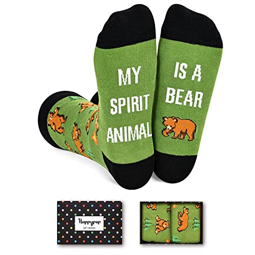 Unique Bear Gifts, Unisex Bear Socks for Men and Women, Best Gift for Bear Lovers