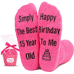 Crazy Silly 15th Birthday Socks Funny Gift Idea for Teenage Girls Unique 15th Birthday Gift for Her, Presents for 15 Year Old Girl