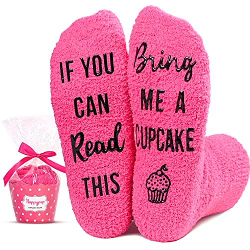 Funny Cupcake Socks for Women, Novelty Cupcake Gifts For Cupcake Lovers, Anniversary Gift For Her, Gift For Mom, Funny Food Socks, Womens Cupcake Themed Socks