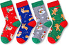 Best Secret Santa Gifts, Xmas Gifts, Santa Socks, Stocking Stuffers, Holiday Socks for 4-7 Years Old Boys Girls, Christmas Presents, Novelty Christmas Gifts for Kids, Funny Children Christmas Socks