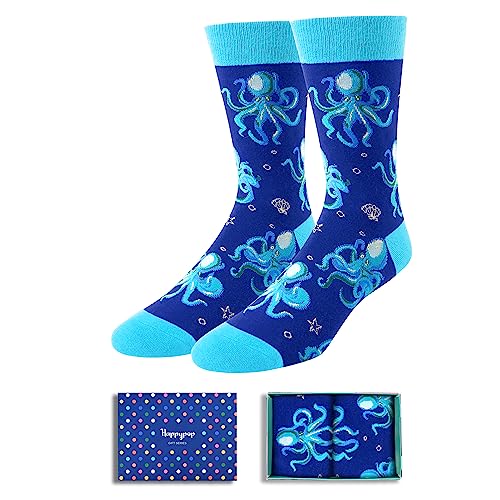 Funny Octopus Gifts for Men, Marine Gifts for Him, Guys Who Love Octopus, Cute Men's Octopus Socks