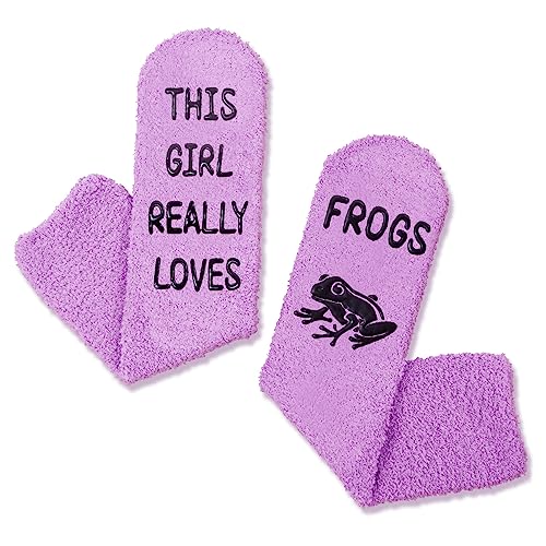 Frog Gifts For Women Lovely Fuzzy Fluffy Animals Socks Gift For Frog Lover Valentine's Birthdays Gift For Her