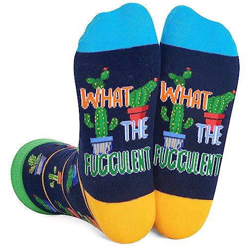 Novelty Cactus Themed Gifts Funny Cactus Socks for Men Women, Cactus Gifts Plant Lover Gifts for Nature Lovers