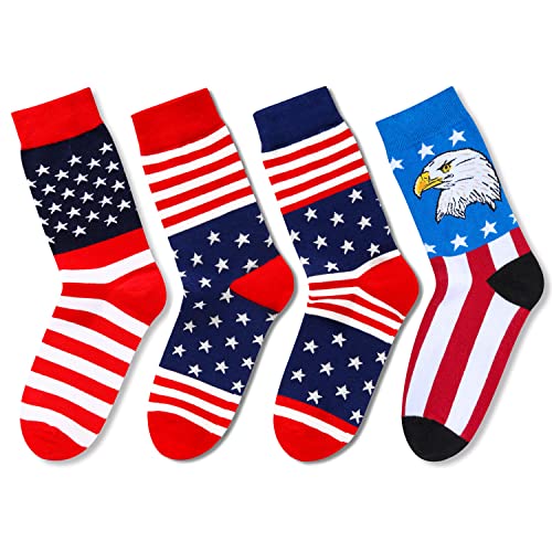 4th of July Gifts for Him, American Flag-themed Socks, Patriots Gifts, Independence Day Gifts for Men, USA Flag Enthusiast Presents, Patriotic Gift