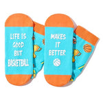 Cute Ball Sports Socks for Sports Lovers, Unisex Basketball Socks for Men Women, Funny Basketball Gifts for Basketball Lovers, Perfect Women Men Basketball Socks Gift