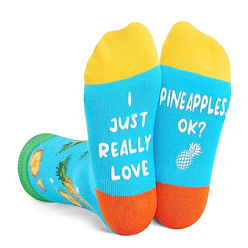 Pineapple Gifts Girls Funny Fruit Socks Pineapple Gifts for Kids Cute Pineapple Themed Socks for Girls, Gifts for 7-10 Years Old Girl