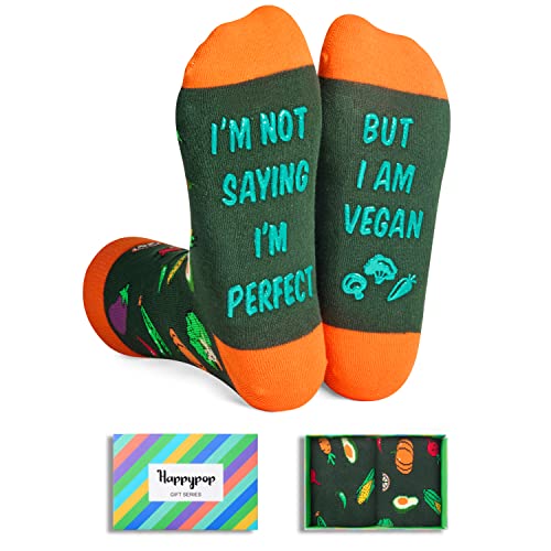 Vegans Gifts, Unisex Funny Vegetarian Gifts for Men Women, Novelty Vegan Socks Vegetable Socks Salad Socks