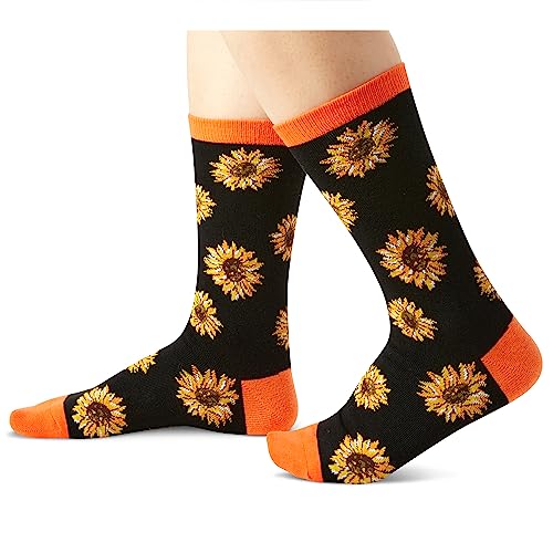 Sunflower Socks Crazy Plant Lover Gifts, Gifts for Nature Lovers, Funny Sunshine Gifts for Women, Plant Socks