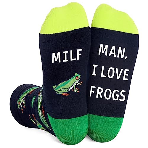 One-Size-Fits-All Frog Gifts, Unisex Frog Socks for Women and Men,  Marine Gifts Gender-Neutral Frog Socks