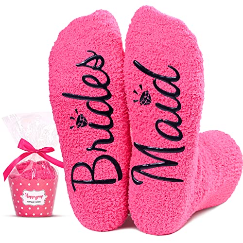 Lovely Bridesmaid Women's Dark Pink Crew Socks