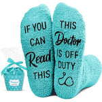 Funny Doctor Gifts for Women, Fuzzy Doctor Socks Gifts for Doctors, Soft Cozy Fluffy Doctor Gift Socks