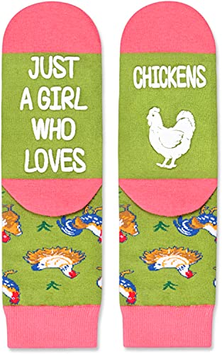 Novelty Chicken Socks, Gifts for 4-7 Years Old Girls, Funny Chicken Gifts for Chicken Lovers, Animal Socks, Kids Chicken Themed Socks, Animal Lover Gift, Silly Socks