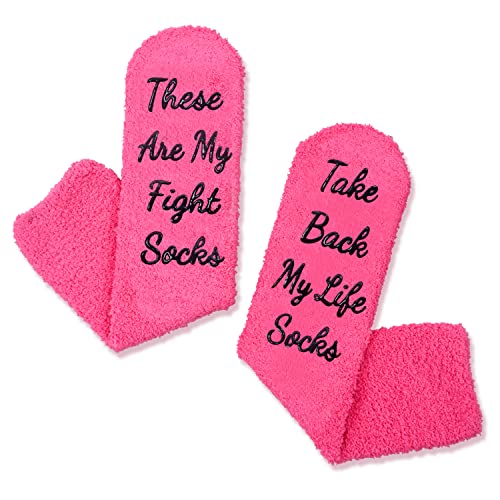Inspirational Socks, Cancer Socks for Women, Breast Cancer Awareness Socks, Thoughtful Cancer Gifts for Women with Inspirational Gifts