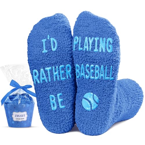 Unisex Baseball Socks for Children, Silly Socks for Kids, Funny Baseball Gifts for Baseball Lovers, Cute Sports Socks for Boys Girls, Novelty Kids' Gifts for Sports Lovers, Gifts for 7-10 Years Old