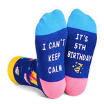 Crazy Funny Birthday Socks for Kids, Top Best Cool Birthday Gifts for 5 Year Old Boys Girls, 5 Year Old 5 Yr Old Girl Boy Gift Ideas