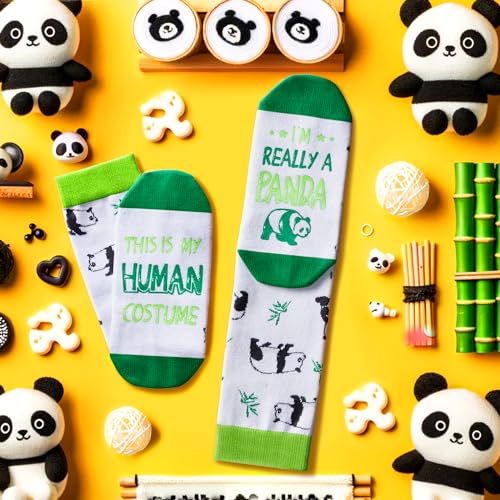 Panda Gifts,Funny Panda Gifts for Women Men, Novelty Panda Socks Fun Crazy Silly Socks