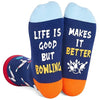 Funny Bowling Gifts for Bowling Lovers, Women Men Bowling Socks, Cute Ball Sports Socks for Sports Lovers, Unisex Bowling Socks for Men Women Bowling Gifts