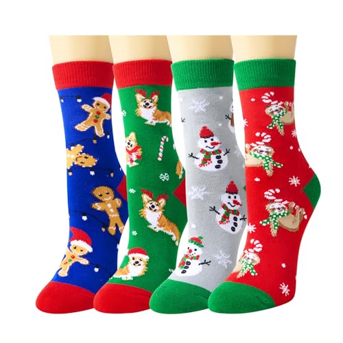 Christmas Presents, Santa Socks, Holiday Socks for Boys Girls, Stocking Stuffers, Funny Children Christmas Socks, Xmas Gifts, Best Secret Santa Gifts, Novelty Christmas Gifts for Kids, Gifts for 7-10 Years Old