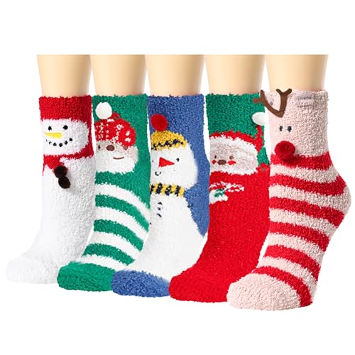 Women's Fuzzy Fluffy Slipper Socks, Unique Christmas Gift for Her, Custom Gift for Daughter, Christmas Gift for Girlfriend, Perfect Gift for Wife , Xmas Gift for Mom