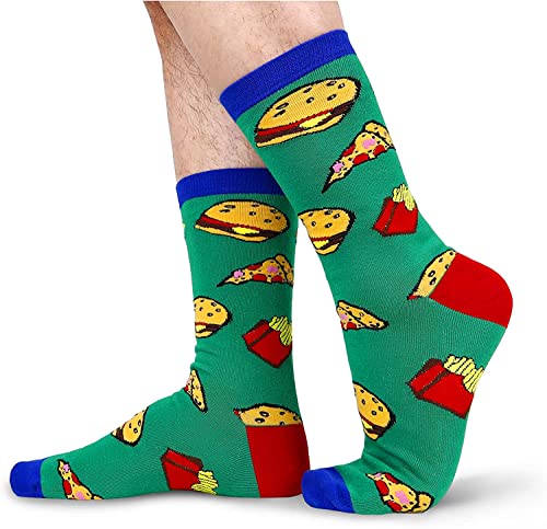 Novelty Burger Men Socks Green