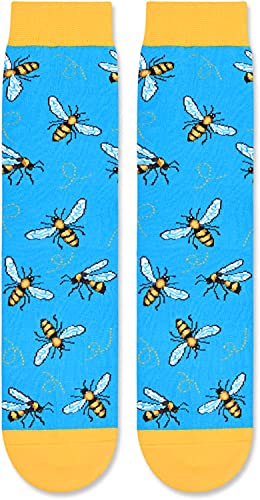 Novelty Bee Blue Socks