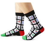 Fun Mahjong Gifts for Men and Women, Silly Socks, Unisex Mahjong Themed Socks, Novelty Mahjong Gifts for Mahjong Lovers, Perfect Mahjong Lover Gift