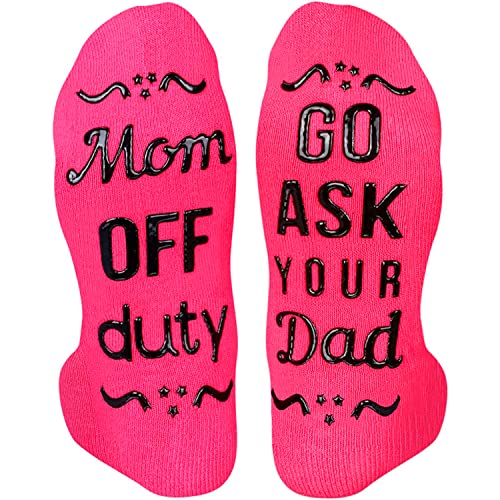 Mom Off Duty Socks, Gift For Mom, Birthday, Retirement, Anniversary, Christmas, Gift For Her, Present for Mom, Mom Socks