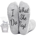 Groom Gifts for Wedding, Funny Engagement Wedding Socks, Fuzzy Husband Socks