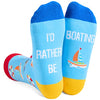 Novelty Boating Unisex Blue Crew Socks