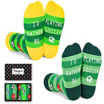 Unisex Soccer Socks for Kids Teens, Funny Soccer Gifts for Soccer Lovers, Boys Girls Soccer Socks, Cute Sports Socks for Sports Lovers, Gifts for 7-10 Years Old