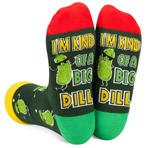 Novelty Pickle Socks, Funny Pickle Gifts for Pickle Lovers, Food Socks, Gifts For Men Women, Unisex Pickle Themed Socks, Food Lover Gift, Silly Socks, Fun Socks