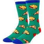 Novelty Burger Men Socks Green