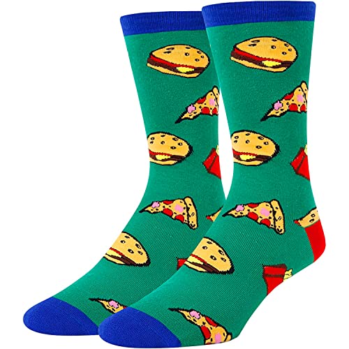 Novelty Burger Men Socks Green