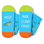 Funny Novelty Socks for Animal Lover, Animal Lovers Gifts, Cute Frog Printed Casual Crew Sock Gifts for Men Women