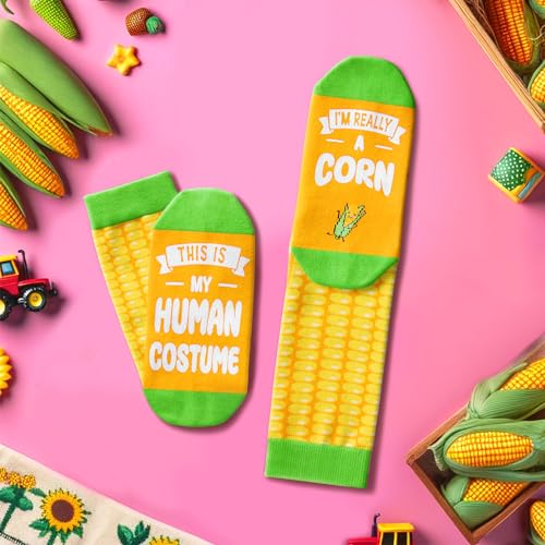 Its Corn Socks Corn Gifts, Corn Costume Corny Gifts, Corn Socks Funny Rock em socks, Joke Socks Gag Gifts for Adults Funny