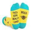 Bee Gifts for Girls and Children Bee Lovers Gifts Best Gifts for Daughter Cool Bee Socks, Gifts for 7-10 Years Old Girl