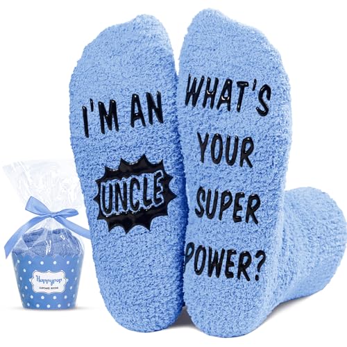 Cool Uncle Awesome Uncle Gifts, Novelty Silly Socks for Men, Unique Father's Day Gifts for Uncle, Best Uncle Gifts from Niece Nephew, Uncle Birthday Gifts, Men's Funny Socks