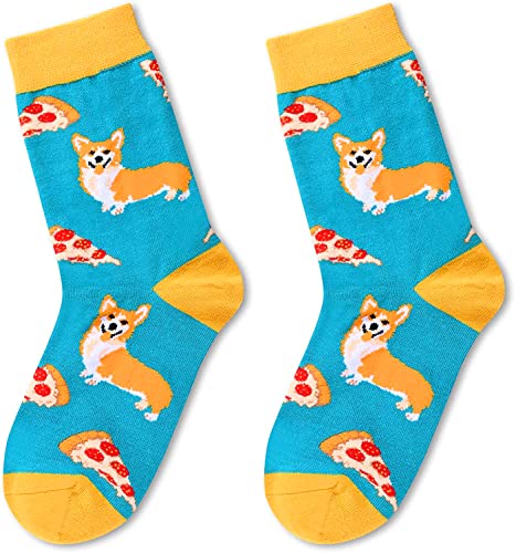 Funny Corgi Socks for Boys, Novelty Corgi Gifts For Corgi Lovers, Children's Day Gift For Your Son, Gift For Brothers, Funny Dog Socks for 4-7 Years Kids, Boys Corgi Themed Socks