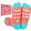 Gifts for 13 Year Old Girls 13th Birthday Gifts, Gifts for Girls age 13, Crazy Silly Funny 13 Year Old Socks for Girls