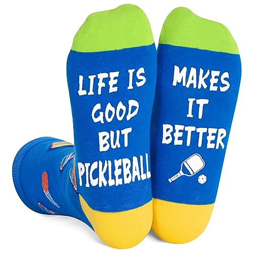 Cute Ball Sports Socks for Sports Lovers, Unisex Pickleball Socks for Men Women, Funny Pickleball Gifts for Pickleball Lovers, Perfect Women Men Pickleball Socks Gift