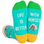 Novelty Horse Unisex Adult's Blue Crew Socks