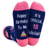 Unique 18th Birthday Gift for Her Presents for 18 Year Old Girl, Crazy Silly 18th Birthday Socks Funny Gift Idea for Teenage Girls