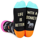 Unisex Funny Donkey Socks, Donkey Gifts for Women and Men, Donkey Gifts Farm Animal Socks