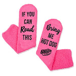 Funny Hot Dog Socks for Women Who Love Hot Dog, Novelty Hot Dog Gifts, Women's Gag Gifts, Gifts for Hot Dog Lovers, Funny Sayings If You Can Read This, Bring Me Hot Dog Socks