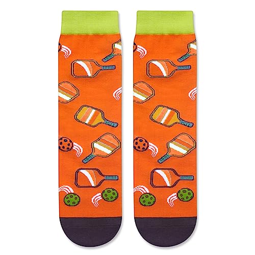 Novelty Pickleball Socks for Kids, Funny Pickleball Gifts for Sports Lovers, Kids' Gifts for Boys and Girls, Unisex Pickleball Themed Socks Children, Silly Socks, Cute Socks, Gifts for 7-10 Years Old