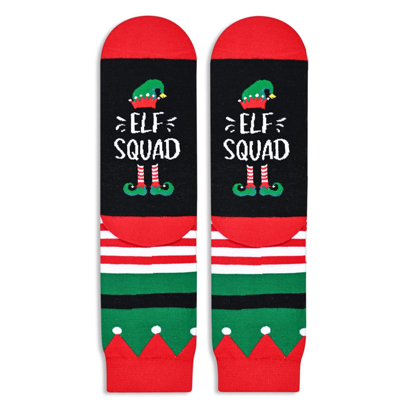 Christmas Gifts Stocking Socks for Women Men - Elf Gifts Little Elf Socks for Mom Dad, Xmas Stocking Stuffers