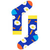 Funny Bacon Socks Egg Socks Men - Novelty Bacon Egg Gifts, Meat Socks, Dark Blue